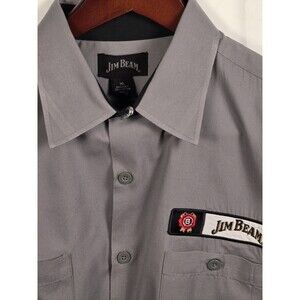 Jim Beam‎ Men’s XL Kentucky Bourbon Embroidered Patch Short Sleeve Shirt